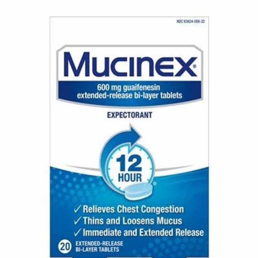 Mucinex Mucinex 12 Hour Expectorant 20 Extended Release Bilayer Tablets | * Wholesale