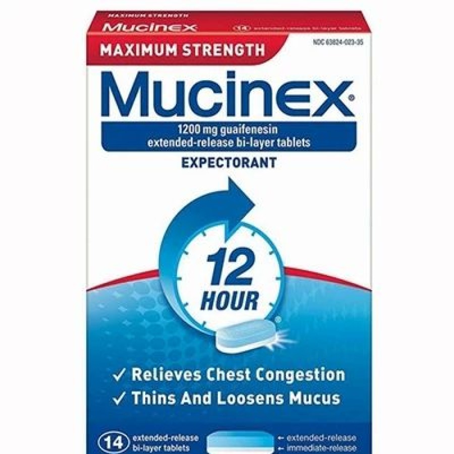 Mucinex Mucinex Maximum Strength 12Hr Expectorant 14 Bilayer Tablets | * Hot