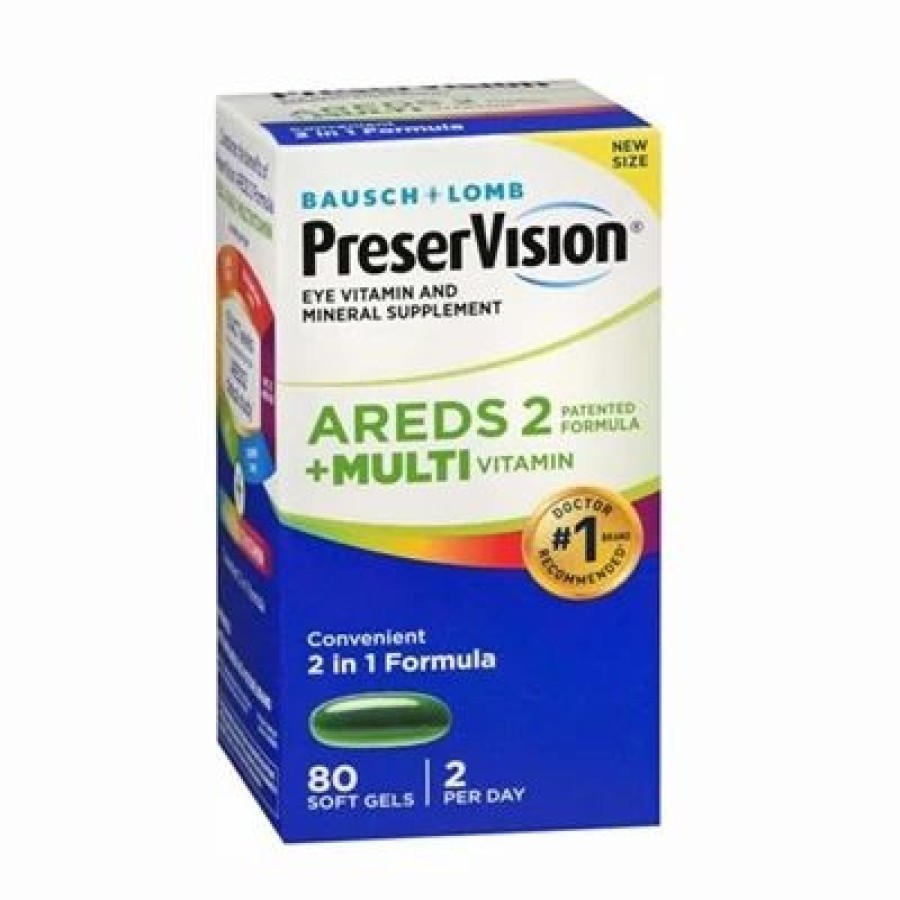 Bausch & Lomb Bausch + Lomb Preservision Areds 2 Multivitamin 80 Soft Gels | * New