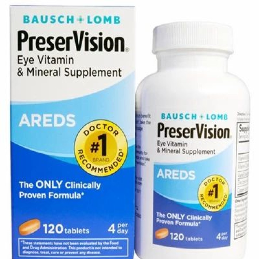 Bausch & Lomb Bausch + Lomb Preservision Eye Vitamin Mineral Supplement Areds 120 Tablets | * Wholesale