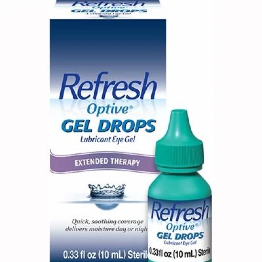 Refresh Optive Gel Drops Lubricant Eye Gel Extended Therapy 0.33Oz / 10Ml | * New