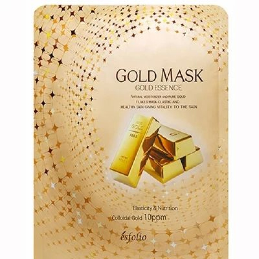 Esfolio Gold Mask Gold Essence 10 Sheets | * New