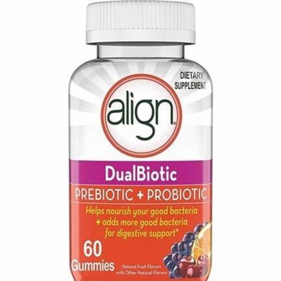 Align Dualbiotic Prebiotic + Probiotic Natural Fruit Flavors 60 Gummies | * Wholesale