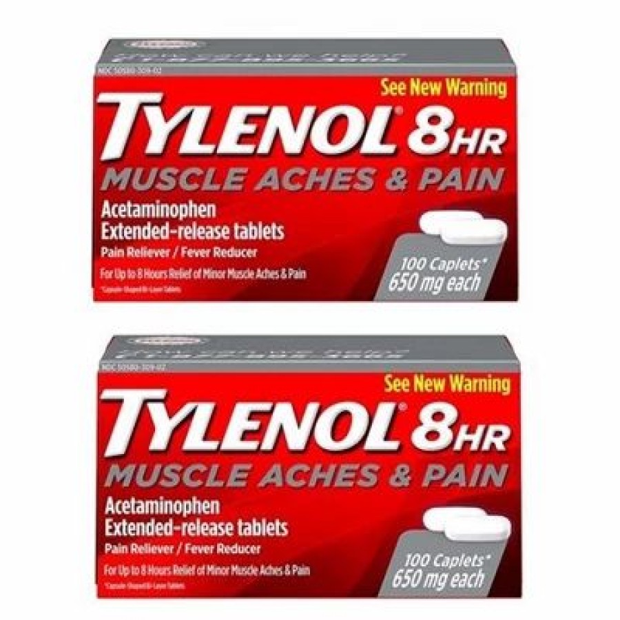 Tylenol Tylenol 8 Hr Muscle Aches And Pain Reliever Fever Reducer 100 Caplets 2 Packs | * Online