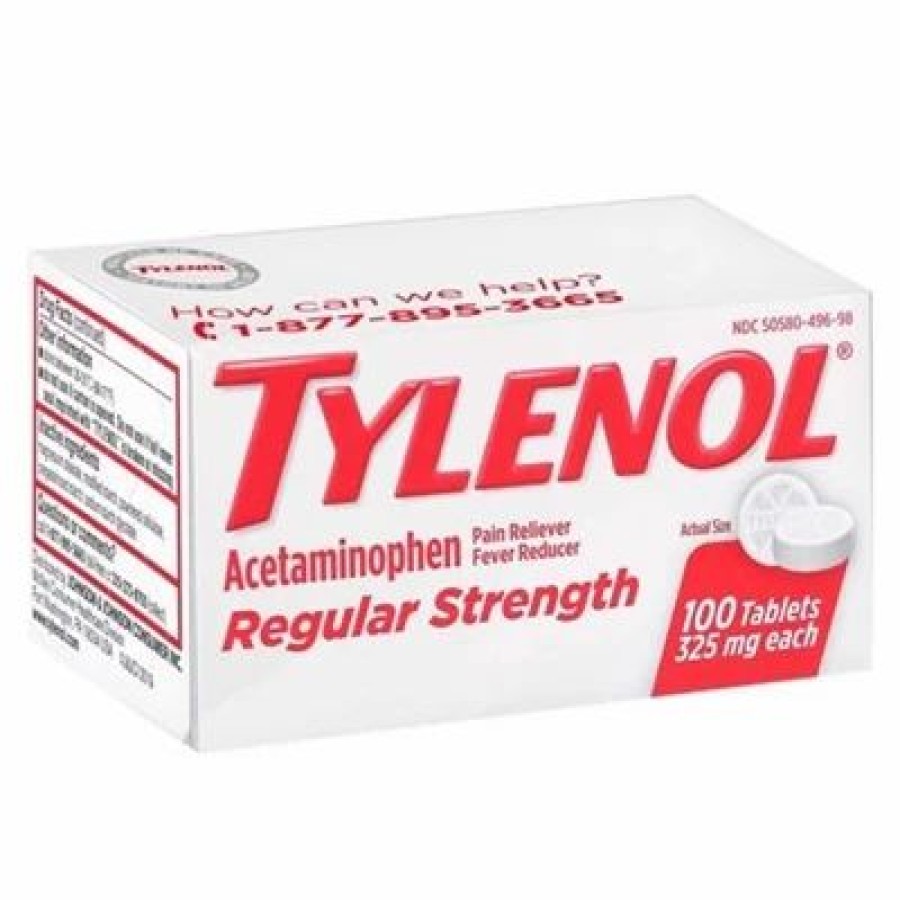 Tylenol Tylenol Regular Strength Pain Reliever Fever Reducer 100 Tablets | * New