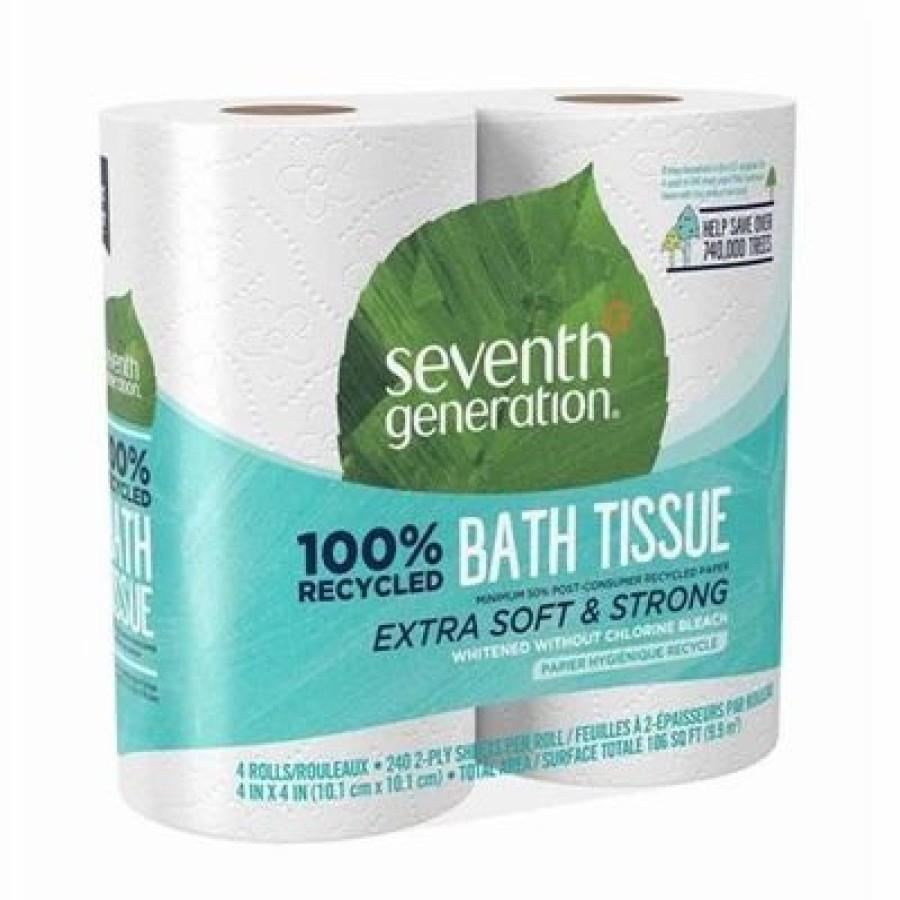 Seventh Generation 100% Recycled 4 Rolls 240 2 Ply Sheets | * Hot