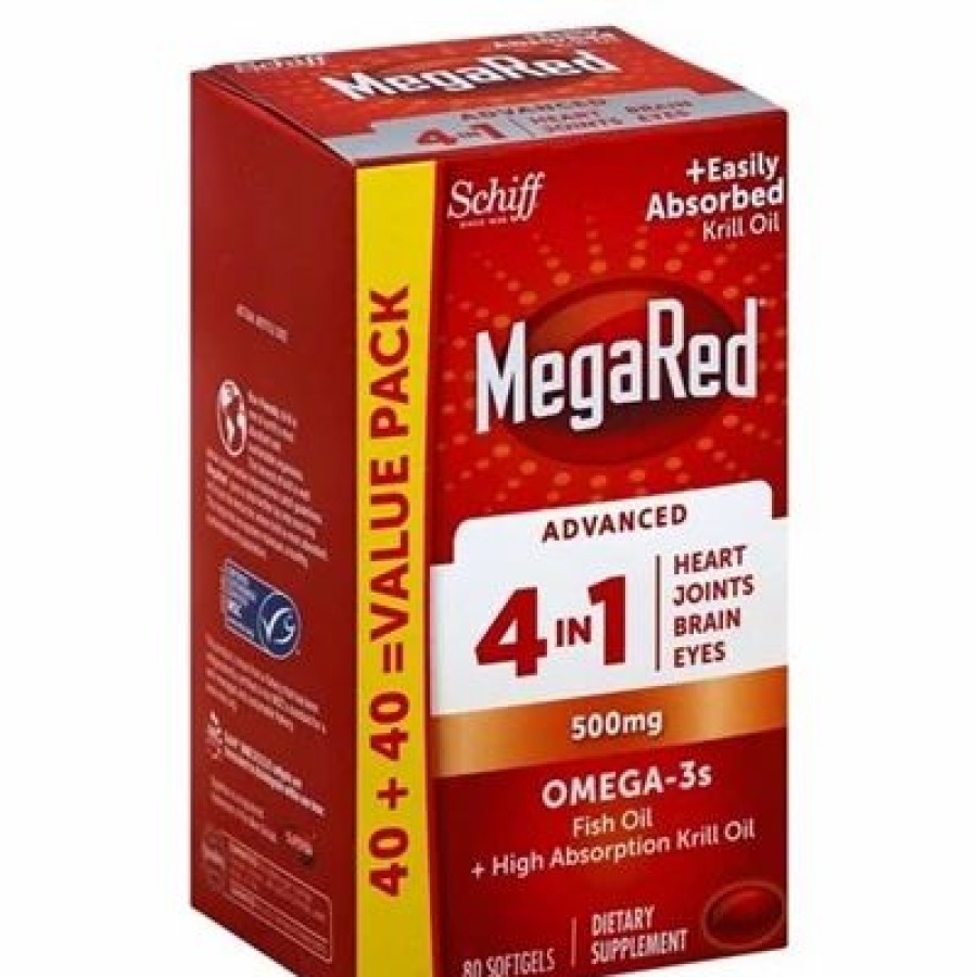 Schiff Schiff Megared Advanced 4 In 1 Omega 3 Fish Krill Oil 80 Softgels | * Hot